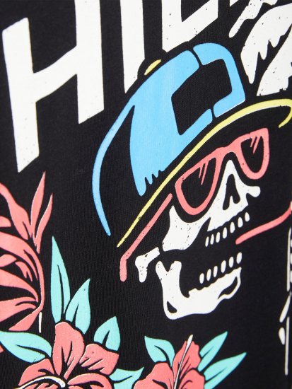 Jack & Jones JJCHILLER With Back Print Black - T-shirts - Grote Maten T-shirts Heren