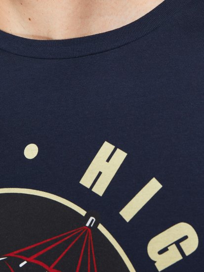 Jack & Jones JJEUSTACE T-Shirt Navy - T-shirts - Grote Maten T-shirts Heren