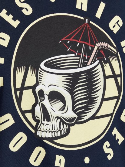 Jack & Jones JJEUSTACE T-Shirt Navy - T-shirts - Grote Maten T-shirts Heren