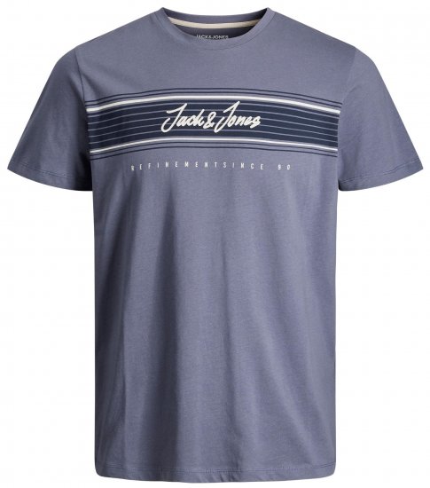 Jack & Jones JJLEO T-Shirt Gray - T-shirts - Grote Maten T-shirts Heren