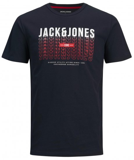 Jack & Jones JJCYBER T-Shirt Navy - T-shirts - Grote Maten T-shirts Heren