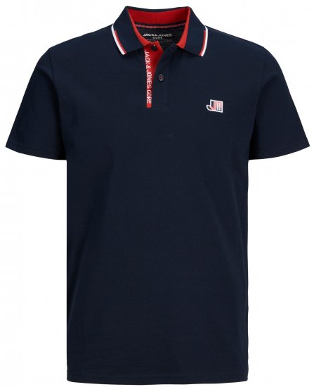 Jack & Jones JCOLOGAN Polo Navy Blazer - Polo shirts - Grote Maten Poloshirts Heren