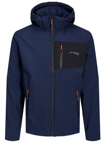 Jack & Jones JJTYSON Softshell Jacket Navy Blazer - Jassen - Grote Maten Herenjassen