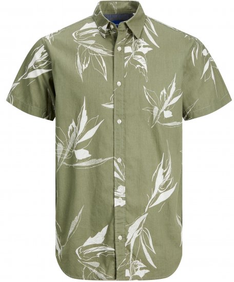 Jack & Jones JORCRAYON AOP Shirt Green - Overhemden - Overhemden Grote Maten Heren