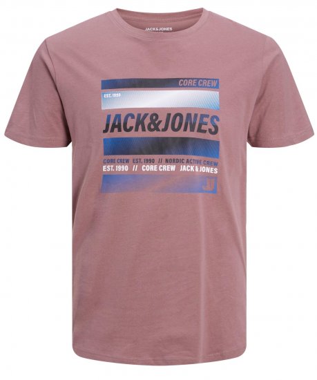 Jack & Jones JCOARC T-Shirt Twilight Mauve - T-shirts - Grote Maten T-shirts Heren