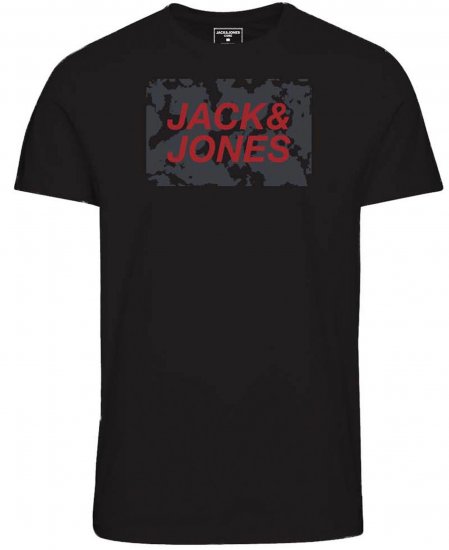 Jack & Jones JCOLAUGE T-Shirt Black - T-shirts - Grote Maten T-shirts Heren