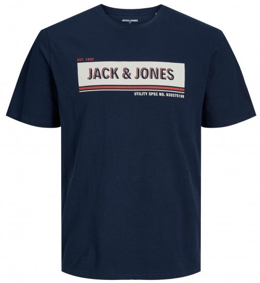 Jack & Jones JCOADAM T-Shirt Navy - T-shirts - Grote Maten T-shirts Heren