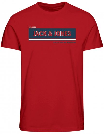 Jack & Jones JCOADAM T-Shirt Pompeian Red - T-shirts - Grote Maten T-shirts Heren