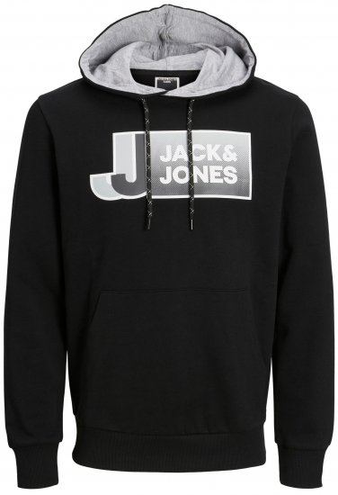 Jack & Jones JCOLOGAN Hoodie Black - Sweaters & hoodies - Sweaters & Hoodies Grote Maten Heren
