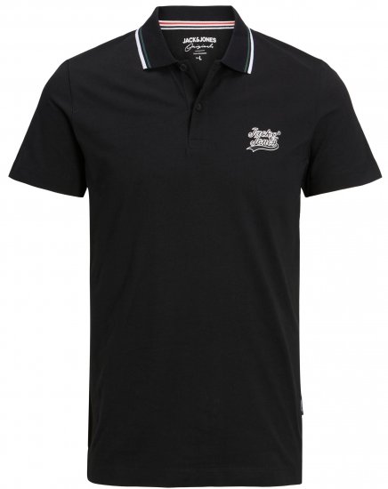 Jack & Jones JORTREVOR Polo Shirt Black - Polo shirts - Grote Maten Poloshirts Heren