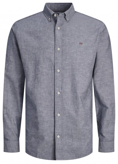 Jack & Jones JPRBLUSUMMER SHIELD LS Shirt Faded Denim - Overhemden - Overhemden Grote Maten Heren