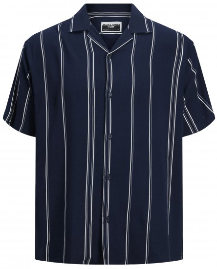 Jack & Jones JCOJEFF AOP Resort Shirt Navy Blazer - Overhemden - Overhemden Grote Maten Heren