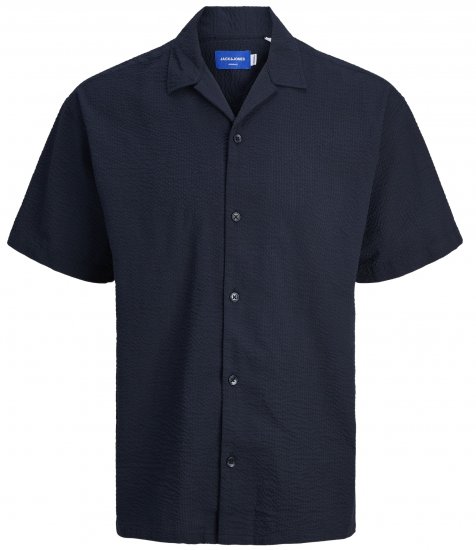 Jack & Jones JOREASTER PALMA SEERSUCKER Shirt Sky Captain - Overhemden - Overhemden Grote Maten Heren