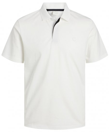 Jack & Jones Rodney Short Sleeve Polo White - Polo shirts - Grote Maten Poloshirts Heren
