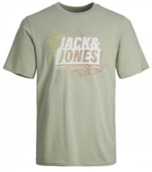 Jack & Jones JCOMAP SUMMER LOGO Desert sage - T-shirts - Grote Maten T-shirts Heren