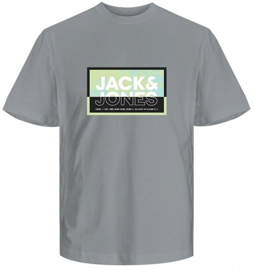 Jack & Jones JCOLOGAN SUMMER PRINT T-Shirt Gray - T-shirts - Grote Maten T-shirts Heren