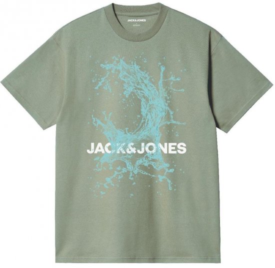 Jack & Jones JCOOCEAN SPLASH T-Shirt Desert Sage - T-shirts - Grote Maten T-shirts Heren