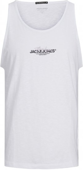 Jack & Jones JORARUBA BRANDING TANK TOP Bright White - T-shirts - Grote Maten T-shirts Heren