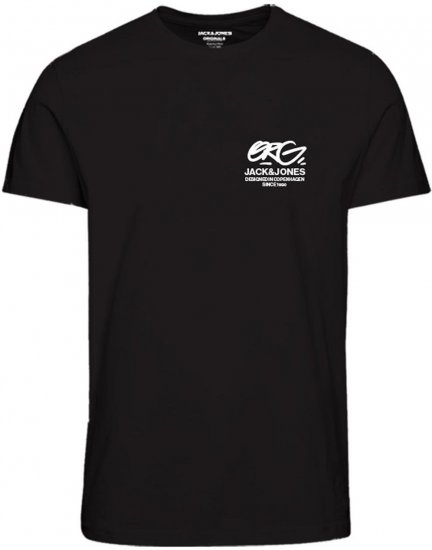 Jack & Jones JORARUBA TEE SS CREW NECK Black - T-shirts - Grote Maten T-shirts Heren