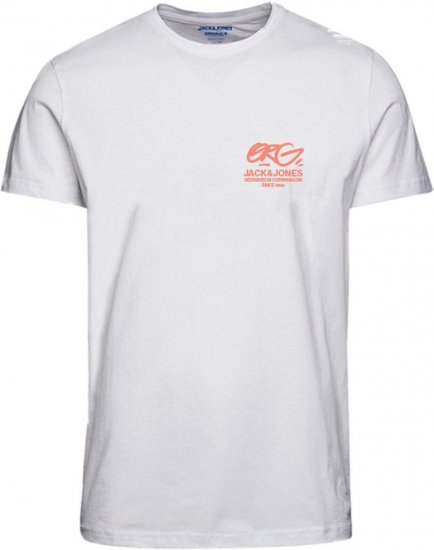 Jack & Jones JORARUBA TEE SS CREW NECK Brighter White - T-shirts - Grote Maten T-shirts Heren