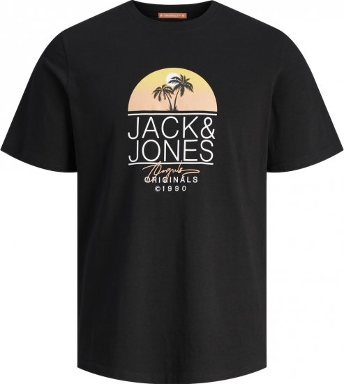 Jack & Jones JORCASEY T-Shirt Crew Neck Black - T-shirts - Grote Maten T-shirts Heren