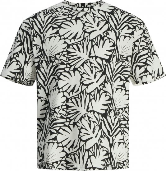 Jack & Jones JORMARBELLA T-Shirt Cloud Dancer/Black - T-shirts - Grote Maten T-shirts Heren
