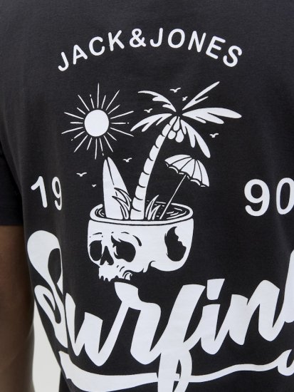 Jack & Jones Zekiel Crew Neck T-Shirt Black - T-shirts - Grote Maten T-shirts Heren