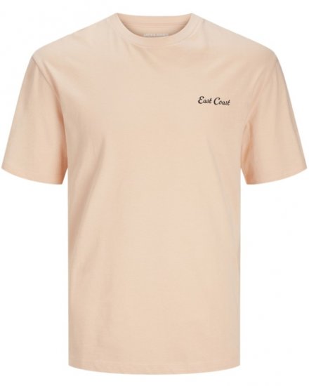 Jack & Jones Zekiel Crew Neck T-Shirt Peach Parfait - T-shirts - Grote Maten T-shirts Heren