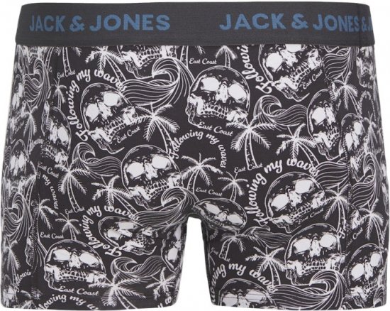 Jack & Jones Damon Skull Trunks 3-Pack Black - Ondergoed & zwem - Grote Maten Ondergoed Heren
