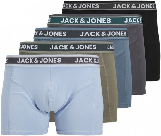 Jack & Jones Evan Solid Trunks 5-Pack Black - Ondergoed & zwem - Grote Maten Ondergoed Heren