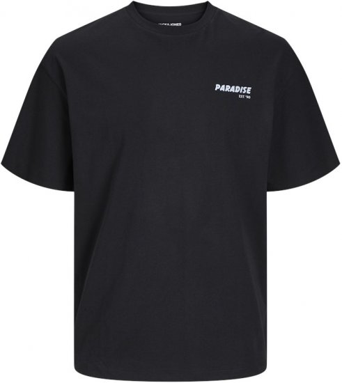 Jack & Jones Charge Crew Neck Printed T-Shirt Black - T-shirts - Grote Maten T-shirts Heren