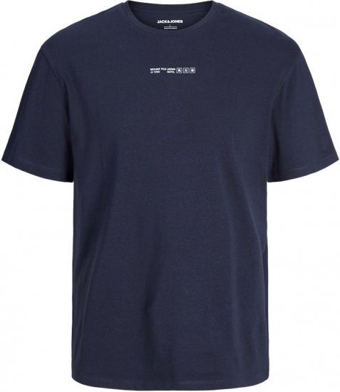 Jack & Jones Ayce Crew Neck T-Shirt Blue - T-shirts - Grote Maten T-shirts Heren
