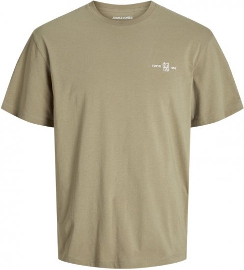 Jack & Jones Ayce Crew Neck T-Shirt Beige - T-shirts - Grote Maten T-shirts Heren