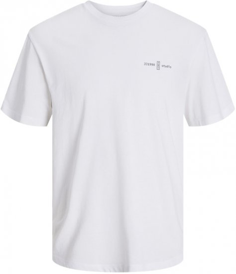 Jack & Jones Ayce Crew Neck T-Shirt White - T-shirts - Grote Maten T-shirts Heren