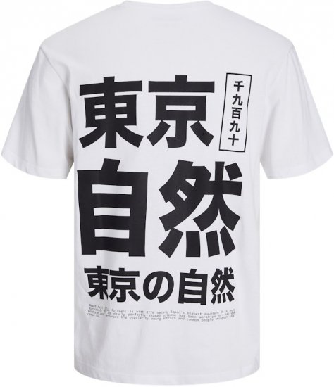 Jack & Jones Ayce Crew Neck T-Shirt White - T-shirts - Grote Maten T-shirts Heren