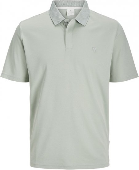 Jack & Jones Rodney Short Sleeve Polo Aqua Gray - Polo shirts - Grote Maten Poloshirts Heren