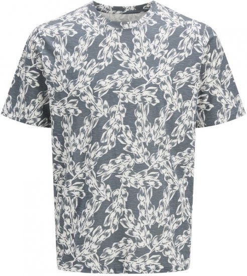 Jack & Jones Split AOP Crew Neck T-Shirt Grey - T-shirts - Grote Maten T-shirts Heren