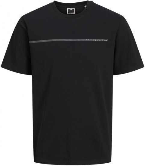 Jack & Jones FUSION Full Branding T-Shirt Black - T-shirts - Grote Maten T-shirts Heren
