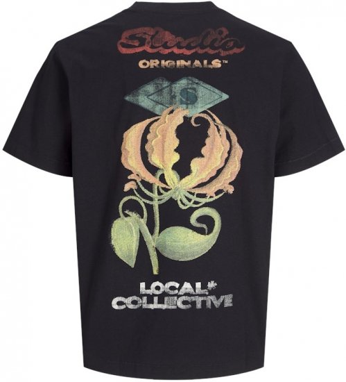 Jack & Jones Retiro Crew Neck T-Shirt Black - T-shirts - Grote Maten T-shirts Heren