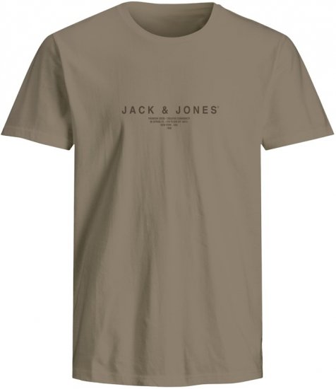 Jack & Jones Harris Crew Neck T-Shirt Brown - T-shirts - Grote Maten T-shirts Heren