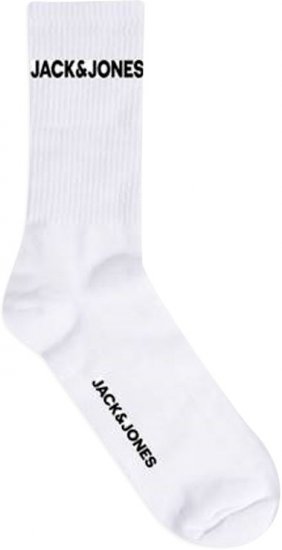 Jack & Jones BASIC LOGO Tennis Socks 5-Pack White - Ondergoed & zwem - Grote Maten Ondergoed Heren