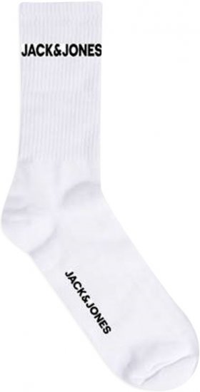 Jack & Jones BASIC LOGO Tennis Socks 5-Pack White - Ondergoed & zwem - Grote Maten Ondergoed Heren
