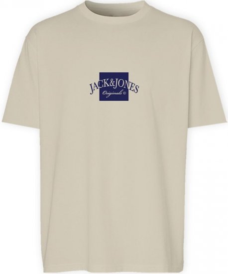 Jack & Jones Boston Crew Neck T-Shirt Antique White - T-shirts - Grote Maten T-shirts Heren