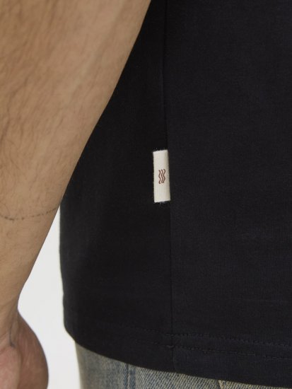  Jack & Jones Tavira Aop Pocket Crew Neck T-Shirt Black - T-shirts - Grote Maten T-shirts Heren