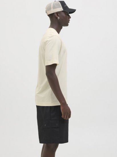 Jack & Jones Calma Crew Neck T-Shirt Sweet Corn - T-shirts - Grote Maten T-shirts Heren