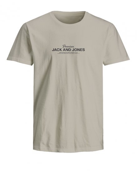 Jack & Jones Ferris Crew Neck T-Shirt Silver Lining - T-shirts - Grote Maten T-shirts Heren