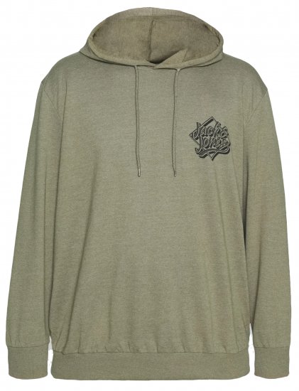 Jack & Jones Jorbrad Hoodie Dusty Olive - Sweaters & hoodies - Sweaters & Hoodies Grote Maten Heren