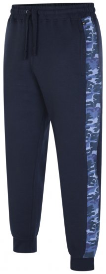 Kam Jeans 236 Panelled Camo Jog Bottoms Navy - Joggingbroeken & shorts - Joggingbroeken & Shorts Heren Grote Maten
