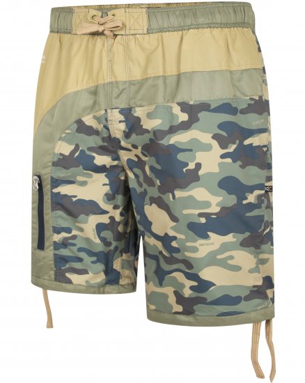 Kam Jeans 3004 Camo Panel Board Swimshorts - Ondergoed & zwem - Grote Maten Ondergoed Heren