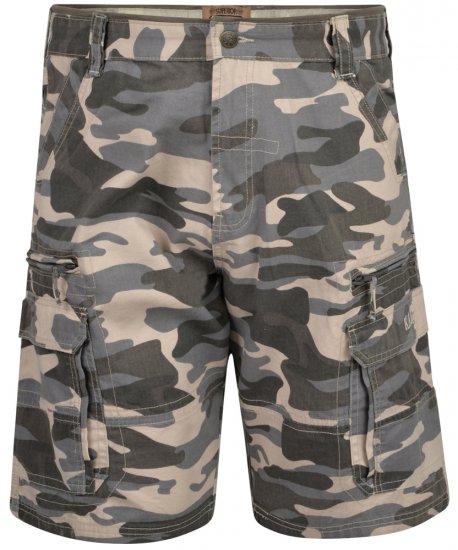 Kam Jeans 329 Short Charcoal Camo - Korte broeken - Grote Maten Korte Broeken Heren